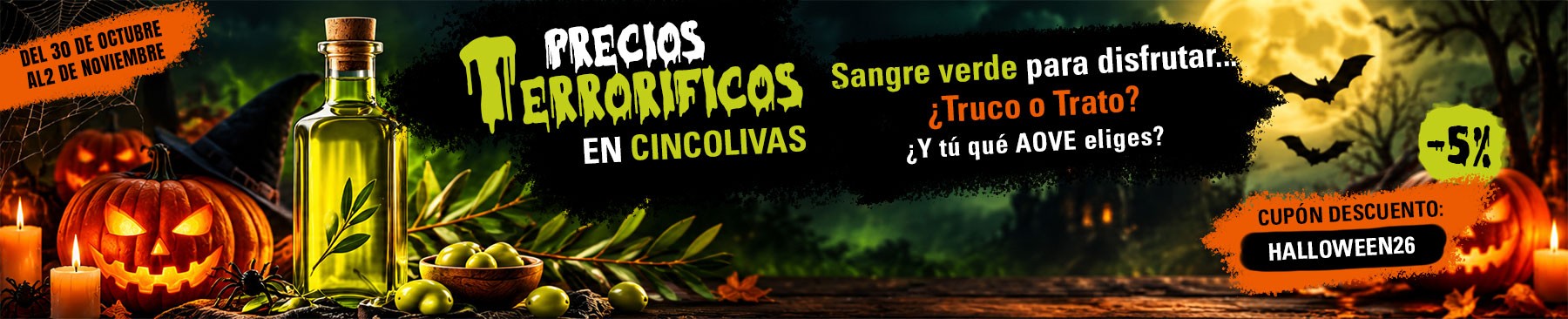 Cup&oacute;n descuento: HALLOWEEN26